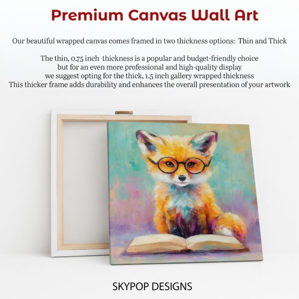Fox Reading Glasses Art