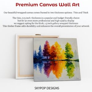 Rainbow Forest Reflection Art