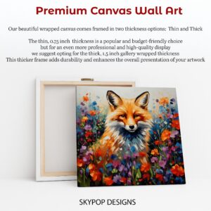 Fox Flowers Art