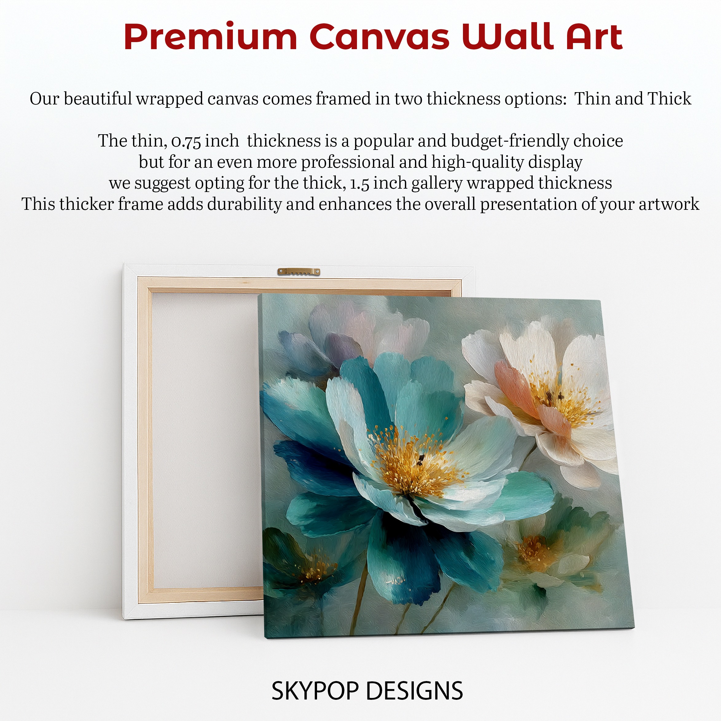 6.jpg Teal Peony Bloom Art