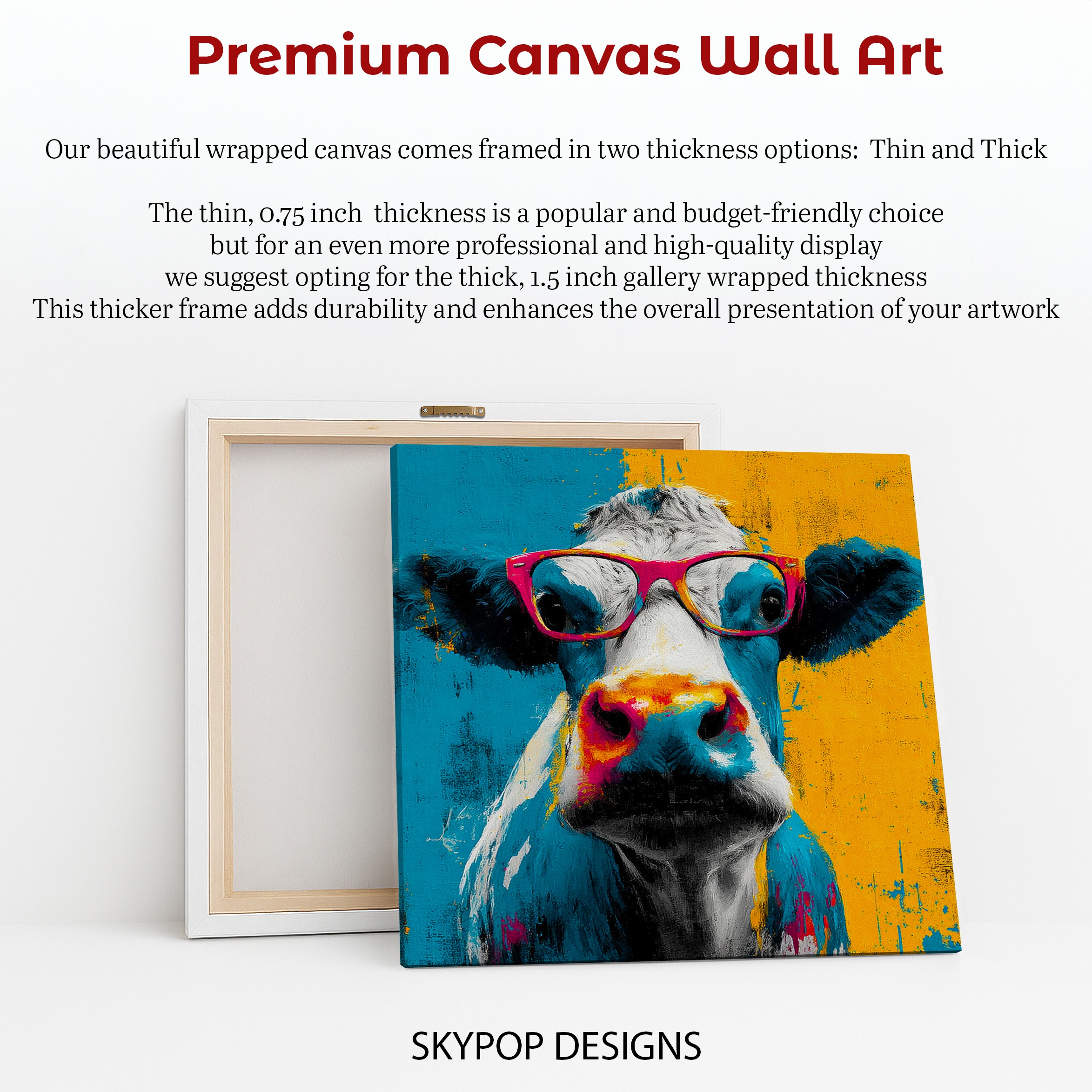6.jpg Colorful Cow Art
