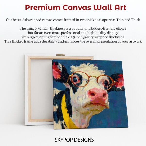 Cow with Glasses Art