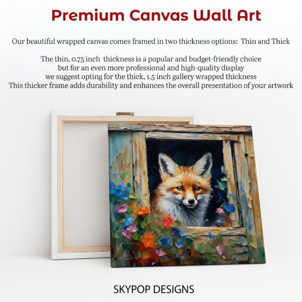 Fox Peeking Window Art
