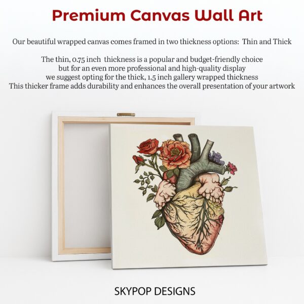 Blooming Heart Anatomy Art