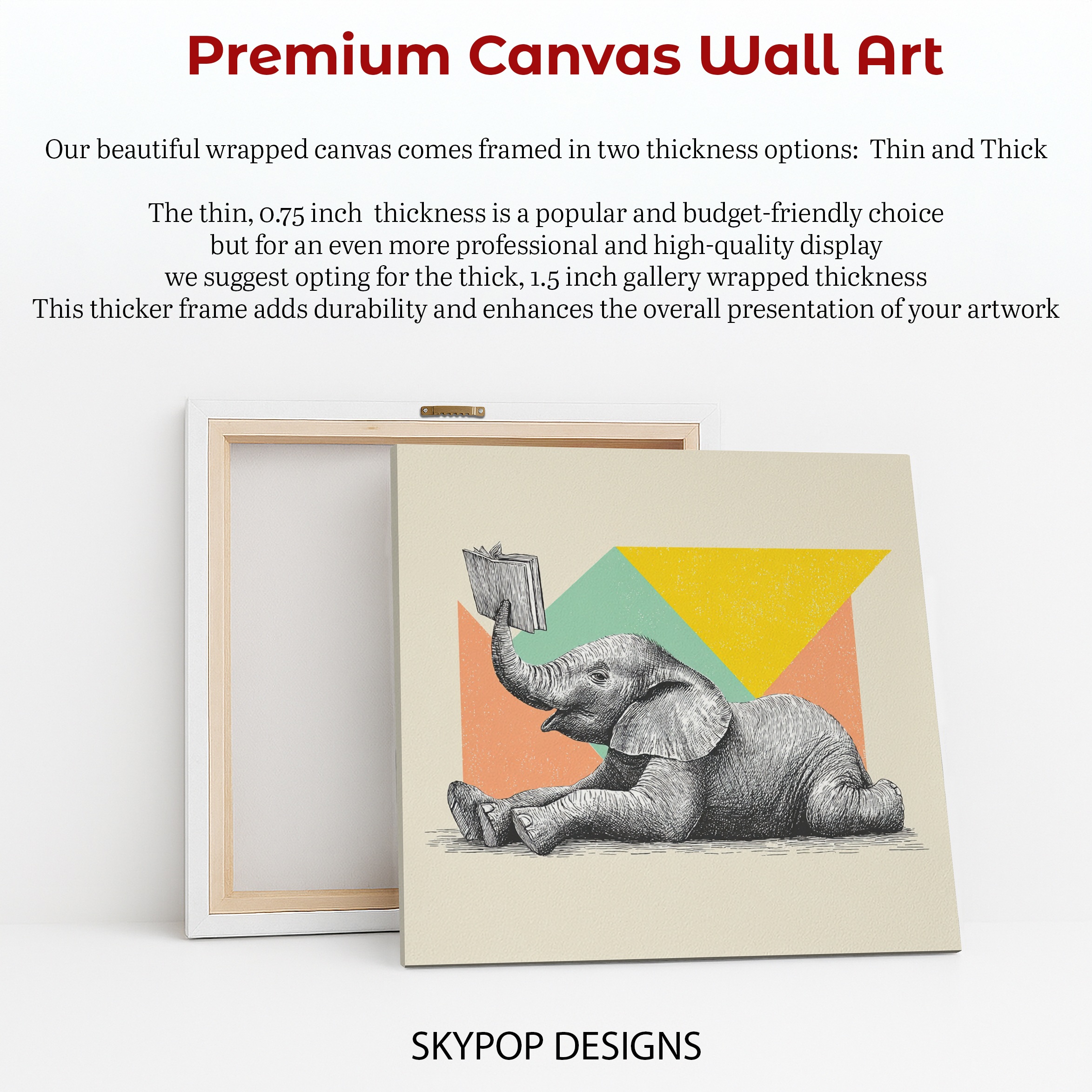6.jpg Elephant Reading Art