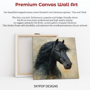 Black Horse Portrait Art