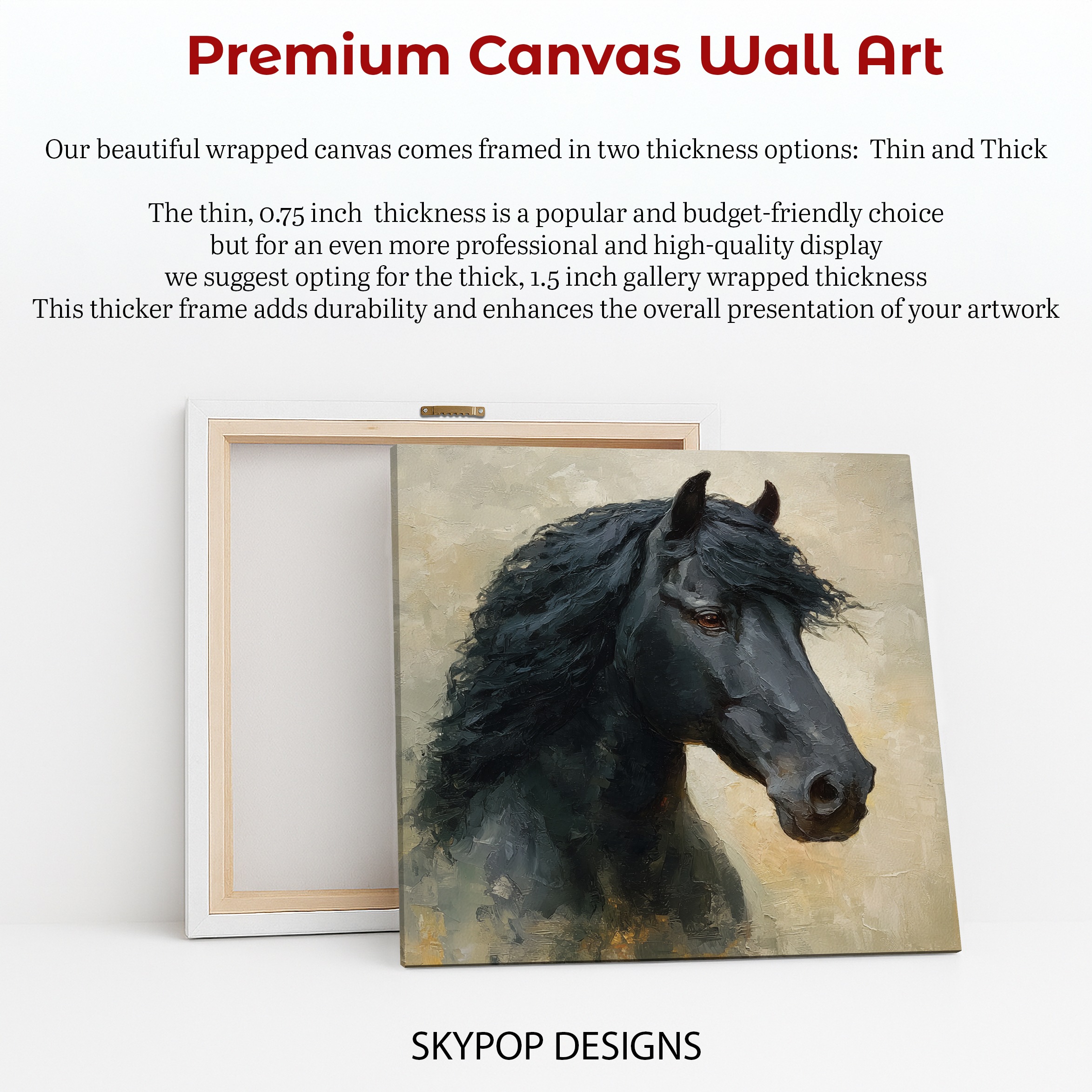 6.jpg Black Horse Portrait Art