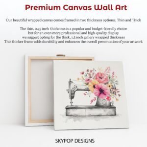 Blooming Sewing Machine Art