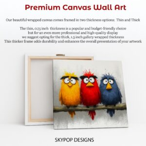 Colorful Cartoon Birds Art