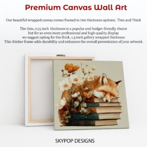 Fox and Flowers Art