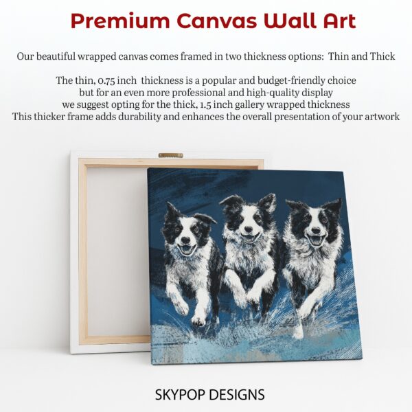 Border Collie Trio Art