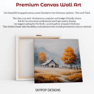 Autumn Barn Landscape Art
