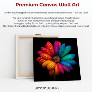 Rainbow Daisy Art