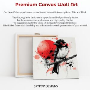 Red Sun Bird Art