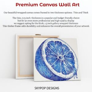 Blue Lemon Slice Art