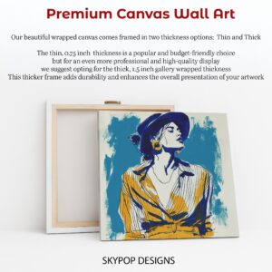 Fashionista Blue Hat Art