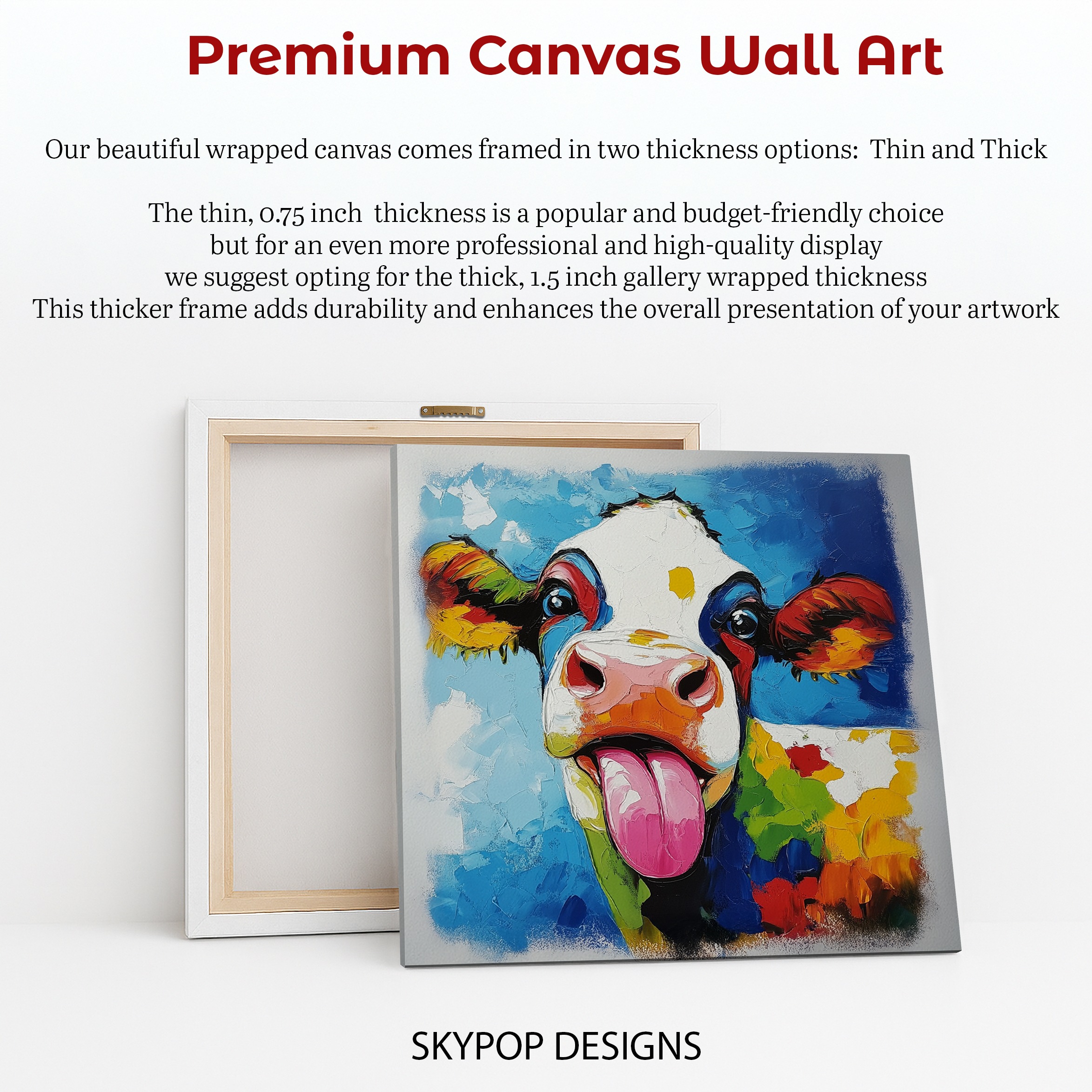 6.jpg Colorful Cow Art