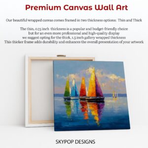 Colorful Sailboats Art