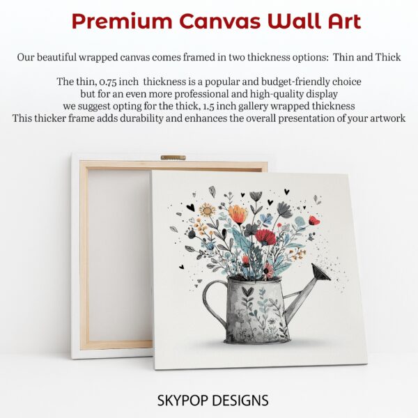 Blooming Watering Can Art
