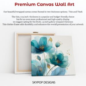 Teal Bloom Art