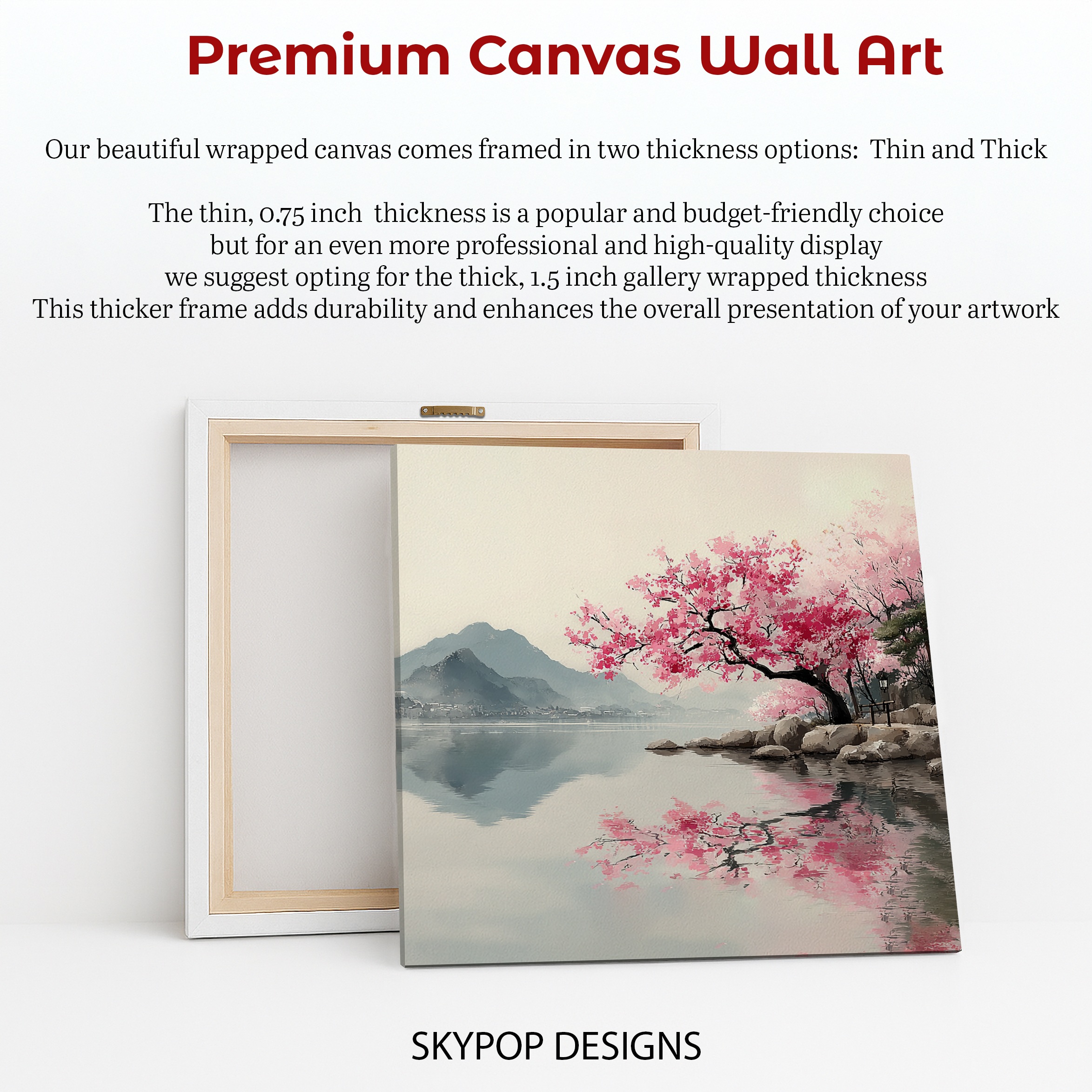 6.jpg Cherry Blossom Lake Reflection Art