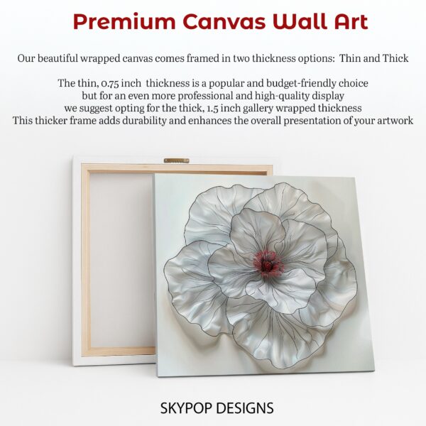 White Poppy Bloom Art
