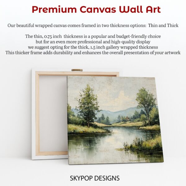 Tranquil River Landscape Art
