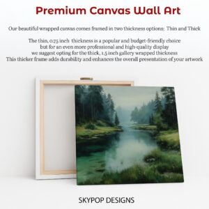 Misty Forest River Art