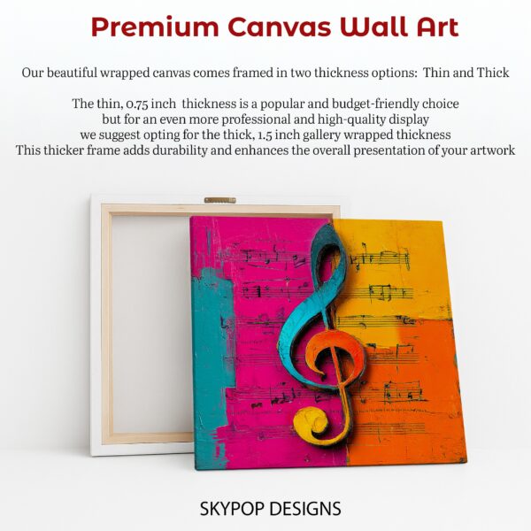 Vibrant Treble Clef Art