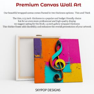 Vibrant Treble Clef Art
