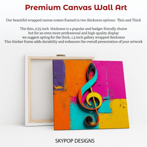 Vibrant Treble Clef Art