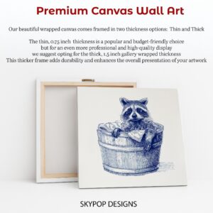 Raccoon Bath Time Art