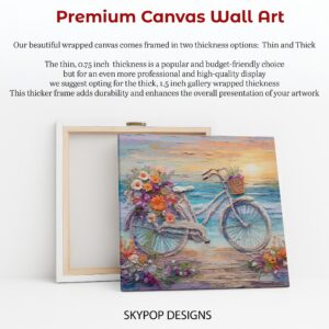 Seaside Bicycle Bloom Art