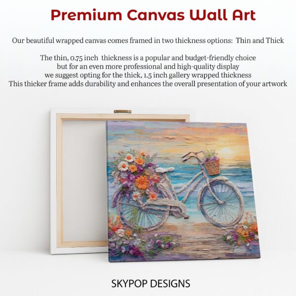 Seaside Bicycle Bloom Art