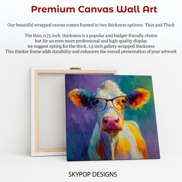 Cow with Glasses Art
