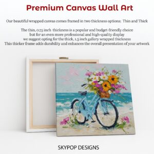 Seaside Bicycle Bouquet Art