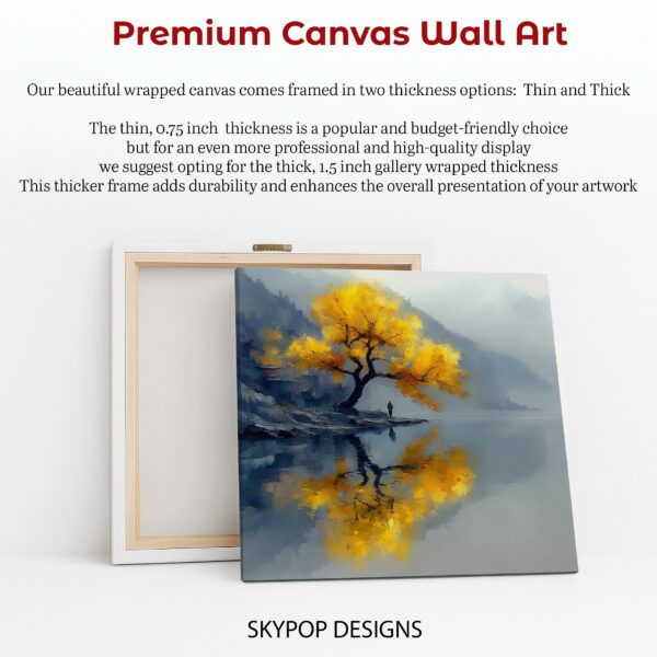 Golden Tree Reflection Art
