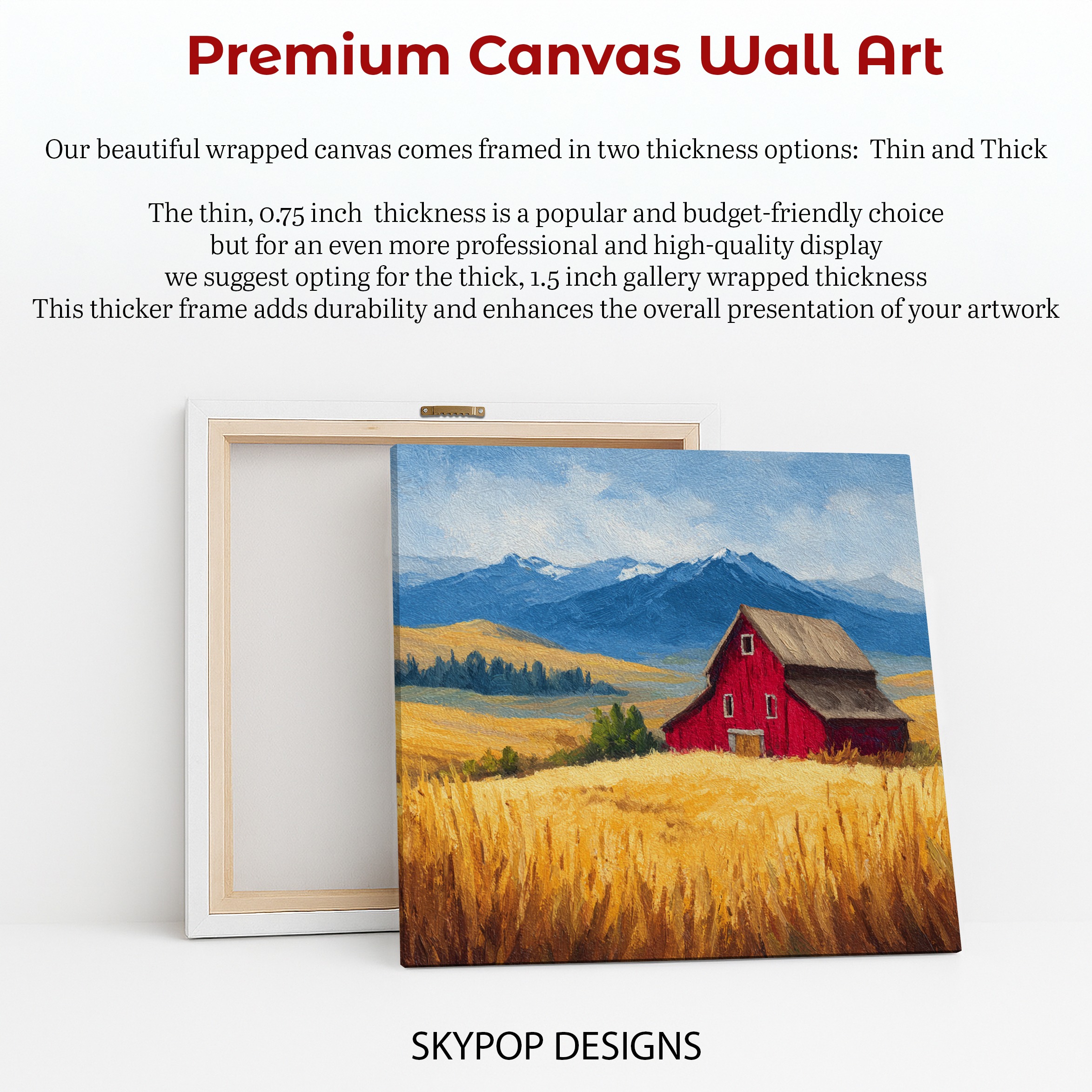 6.jpg Red Barn Mountain Landscape Art