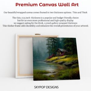 Lakeside Cabin Art
