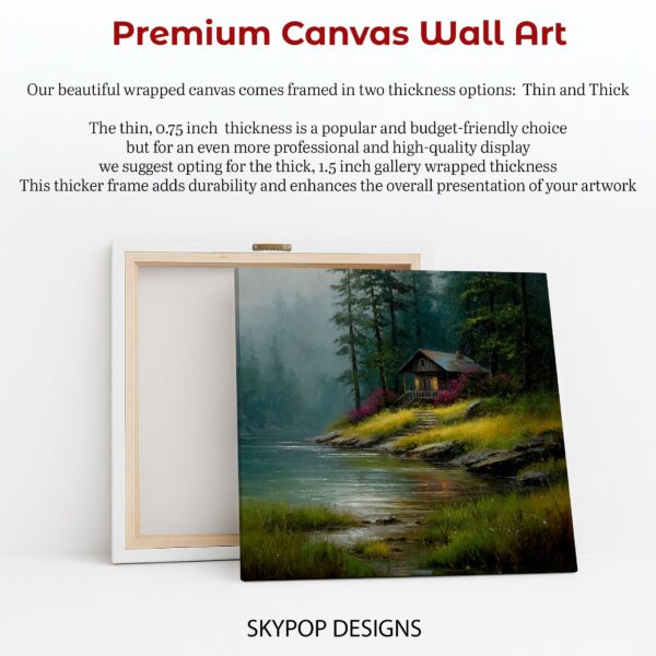 Lakeside Cabin Art