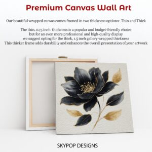 Black Gold Lotus Art