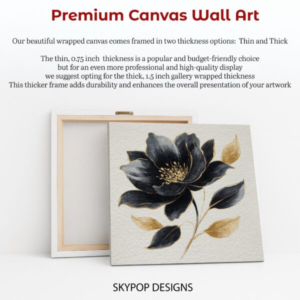 Black Gold Lotus Art