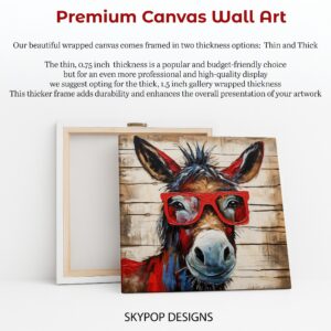 Donkey with Red Glasses Art