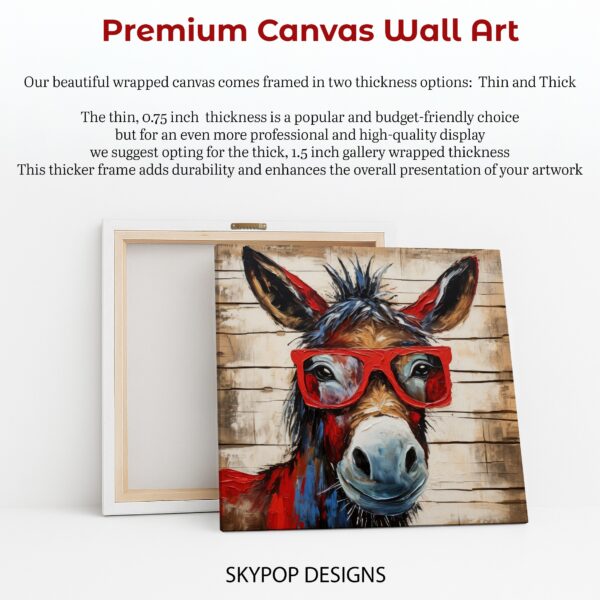 Donkey with Red Glasses Art