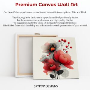 Red Poppy Bloom Art