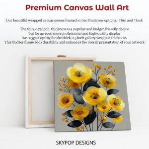 Yellow Poppy Bouquet Art