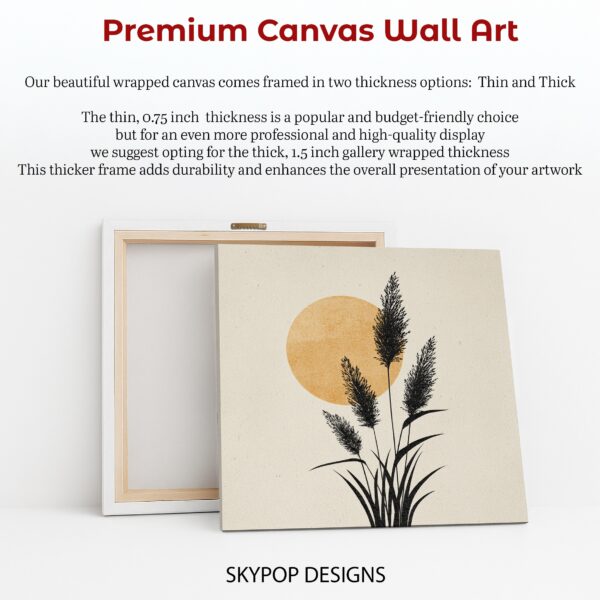 Sunset Grass Silhouette Art