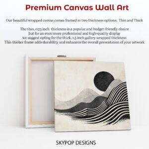 Waves and Sun Abstract Art