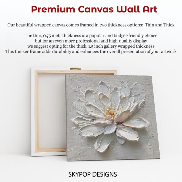 White Lotus Flower Art