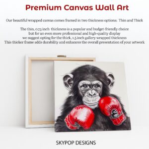 Chimpanzee Boxing Art